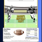 Chargers Colored Football Candy Bar Wrapper