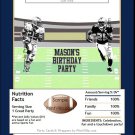 Rams Colored Football Candy Bar Wrapper