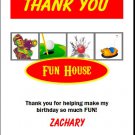 Fun Center Thank You Cards