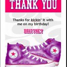 All Star Shoes Purple Thank You Cards