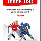 Hockey Players Birthday Thank You Cards 2