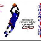 Basketball Blue Red Thank You Cards