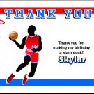 Basketball Red Blue Thank You Cards