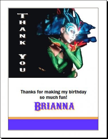 Cirque du Soleil Thank You Cards