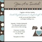 Shapes Blue Lesbian Wedding Invitation 5x7 Flat