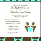 Tiffany Dots Gay Wedding Invitation 5x7 Flat