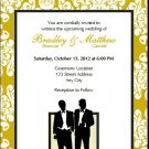 Class Act Gay Wedding Invitation 5x7 Flat