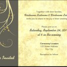 Chocolate Parchment Wedding Invitations 5x7 Flat