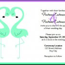 Flamingo Love Gay Wedding Invitations 5x7 Flat