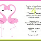 Flamingo Love Lesbian Wedding Invitations 5x7 Flat