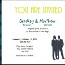 Modern Gay Wedding Invitations 5x7 Flat
