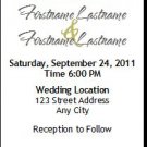 Shabby Khaki Damask Gay Wedding Ticket Invitation