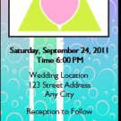 Pastel Bubbles Lesbian Wedding Ticket Invitation
