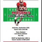 Alabama Crimson Tide Colored Football Field Birthday Party Invitations