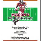 Virginia Tech Hokies Colored Football Field Birthday Party Invitations