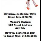 Clemson Tigers Colored Football Ticket Invitation