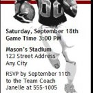 Florida State Seminoles Colored Football Ticket Invitation