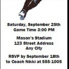 Georgia Bulldogs Colored Football Ticket Invitation