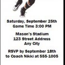 Missouri Tigers Colored Football Ticket Invitation