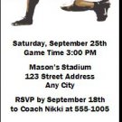 Penn State Nittany Lions Colored Football Ticket Invitation