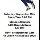 West Virginia Mountaineers Colored Football Ticket Invitation