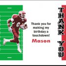 Arkansas Razorbacks Colored Football Field Thank You Cards