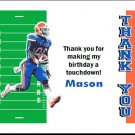 Florida Gators Colored Football Field Thank You Cards