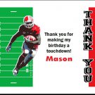 Georgia Bulldogs Colored Football Field Thank You Cards