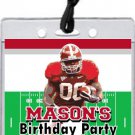 Alabama Crimson Tide Colored Football Field VIP Pass Invitations