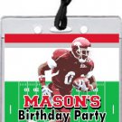 Arkansas Razorbacks Colored Football Field VIP Pass Invitations