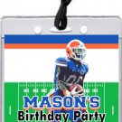Florida Gators Colored Football Field VIP Pass Invitations