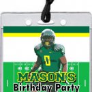 Oregon Ducks Colored Football Field VIP Pass Invitations