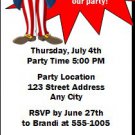 Uncle Sam 4th of July Party Ticket Invitation