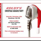 Christmas Karaoke Party Invitations