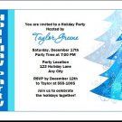 Blue Tree Holiday Party Invitations