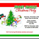 Snowman Family Christmas Party Invitations