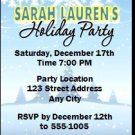 Holiday Scene Party Ticket Invitations
