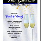 Champagne Bubbly New Years Party Invitations