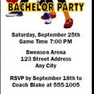 Basketball Blue Gold Red Bachelor Party Ticket Invitations