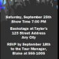 Concert Guitarist Male Bachelor Party Ticket Invitation