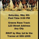 Kentucky Derby They're Off Party Ticket Invitations