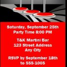 Martinis Anyone Party Ticket Invitation
