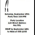 Pink Green Hat Party Ticket Invitation