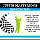 Golf Swing Birthday Party Invitation