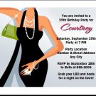 Little Black Dress Birthday Invitation