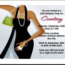 Little Black Dress Dark Birthday Invitation