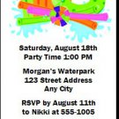 Pool Floats Birthday Party Ticket Invitation