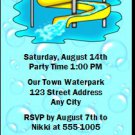 Water Park Birthday Party Ticket Invitations