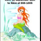 Mermaid Birthday Party Ticket Invitation