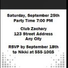 Urban Hip Hop Birthday Party Ticket Invitation